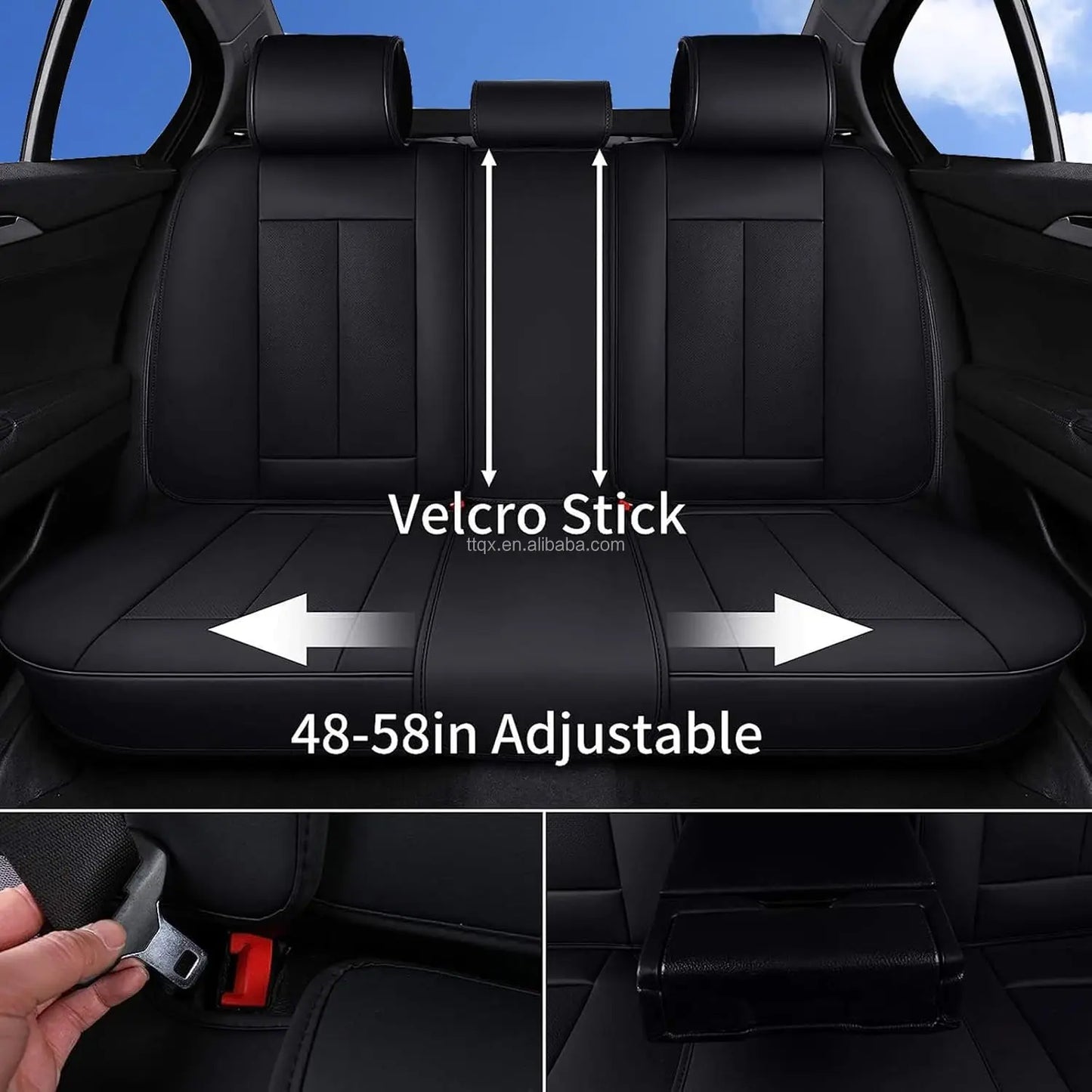 Custom Universal Luxury Napa Leather Car Seat Covers 3D Full Set PVC for Toyota for Rav4 Full Enclosure Vehicle Accessory