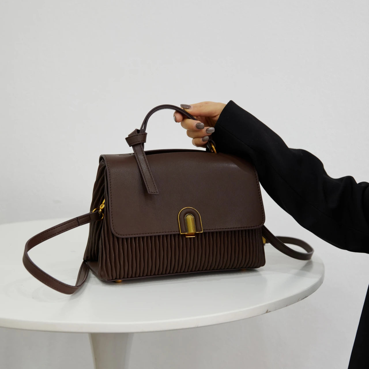 Women hand bag Color Multi Layer Shoulder Square Handbags Ladies Crossbody Tote Sling Bag Top High Quality Leather Single Bag
