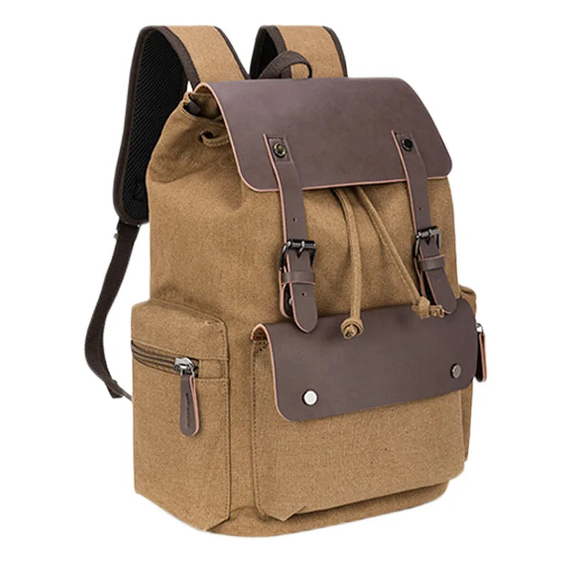 Custom Canvas Men's Weekender Travel Bag with String Closure Portable Computer Bag for Men Women Student School Use Durable