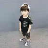 Hot Selling Kid Sets 3 to 12 Years Old Clothing Camouflage Printed Casual Wear School Big Boys Clothes Summer