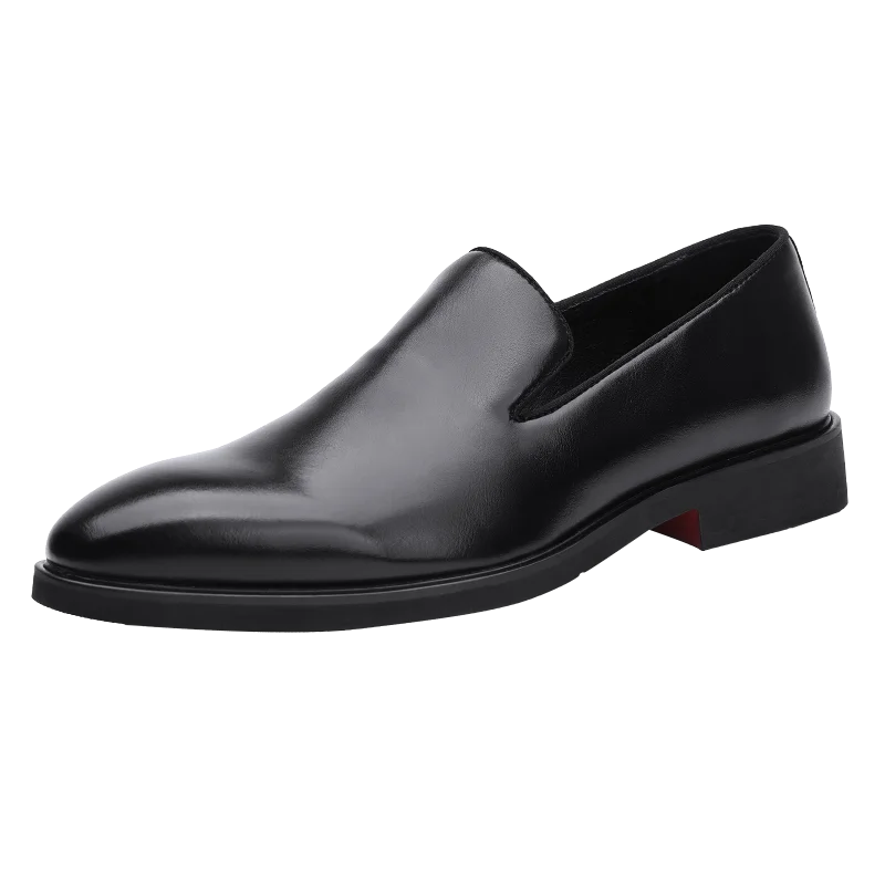 New Fashion Men Casual Brown Sole Soft Leather Shoes Comfortable Simply Pure Man Business Office Shoe