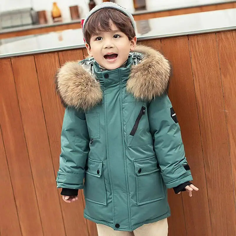 Children's Clothing Cotton Jacket Winter New Down Cotton Sports Jacket Pie Overcomes Super Thick Outerwear Boys Cotton Jacket