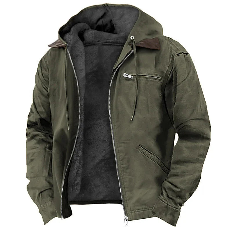 Best-selling High-quality Men's Insulated Thick Jacket for Autumn and Winter. Men's Windproof, Waterproof and Warm Zipper Jacket