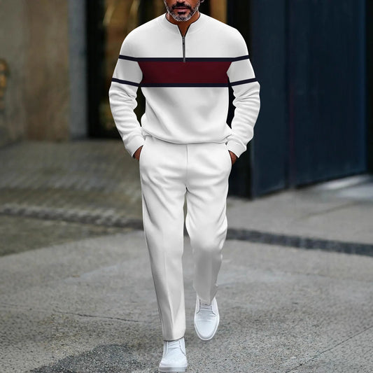 Luxury Men's Trendy Design Clothes Custom Fashionable Knitted Casual Versatile Sportswear Autumn and Winter Man Set Clothes