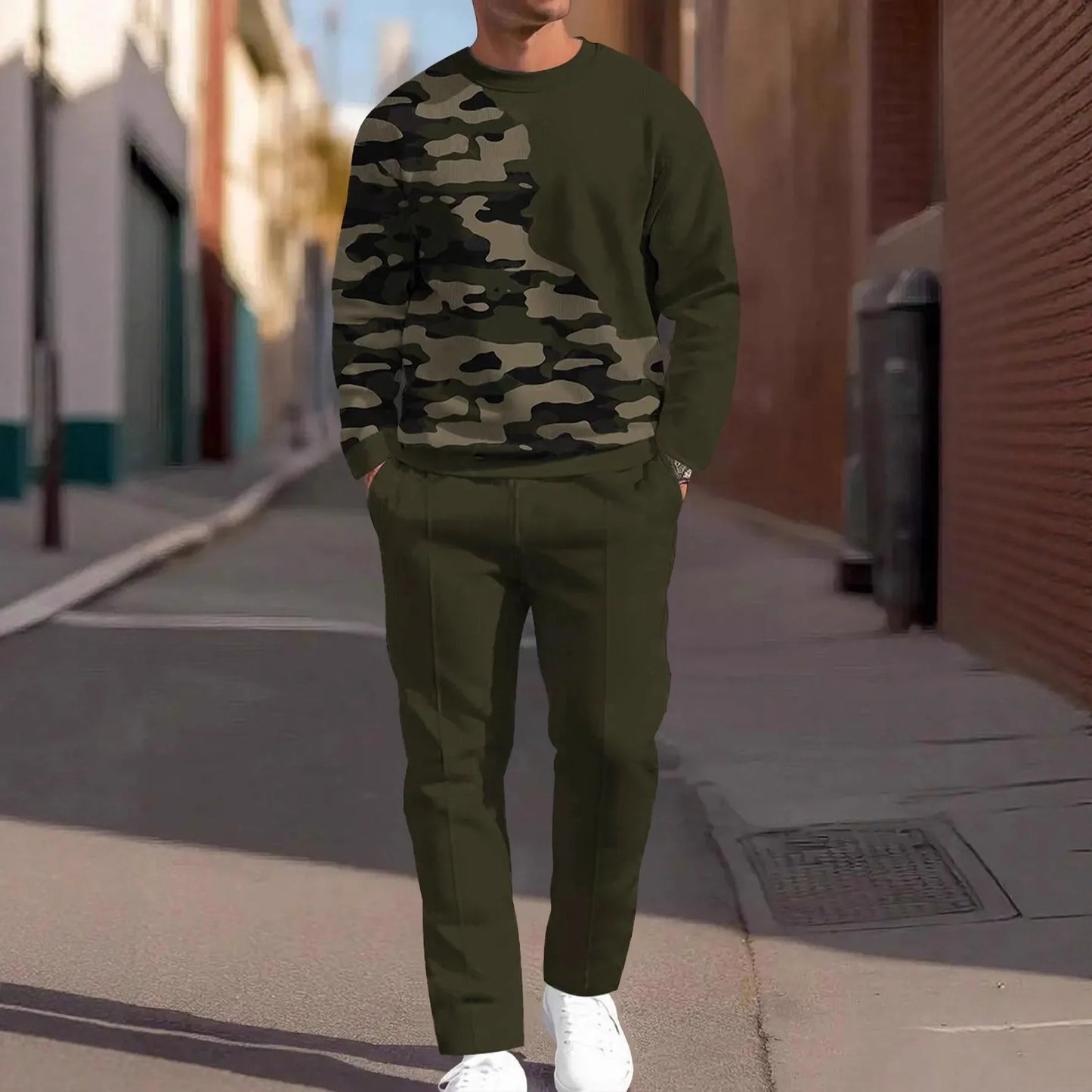 Luxury Men's Trendy Design Clothes Custom Fashionable Knitted Casual Versatile Sportswear Autumn and Winter Man Set Clothes