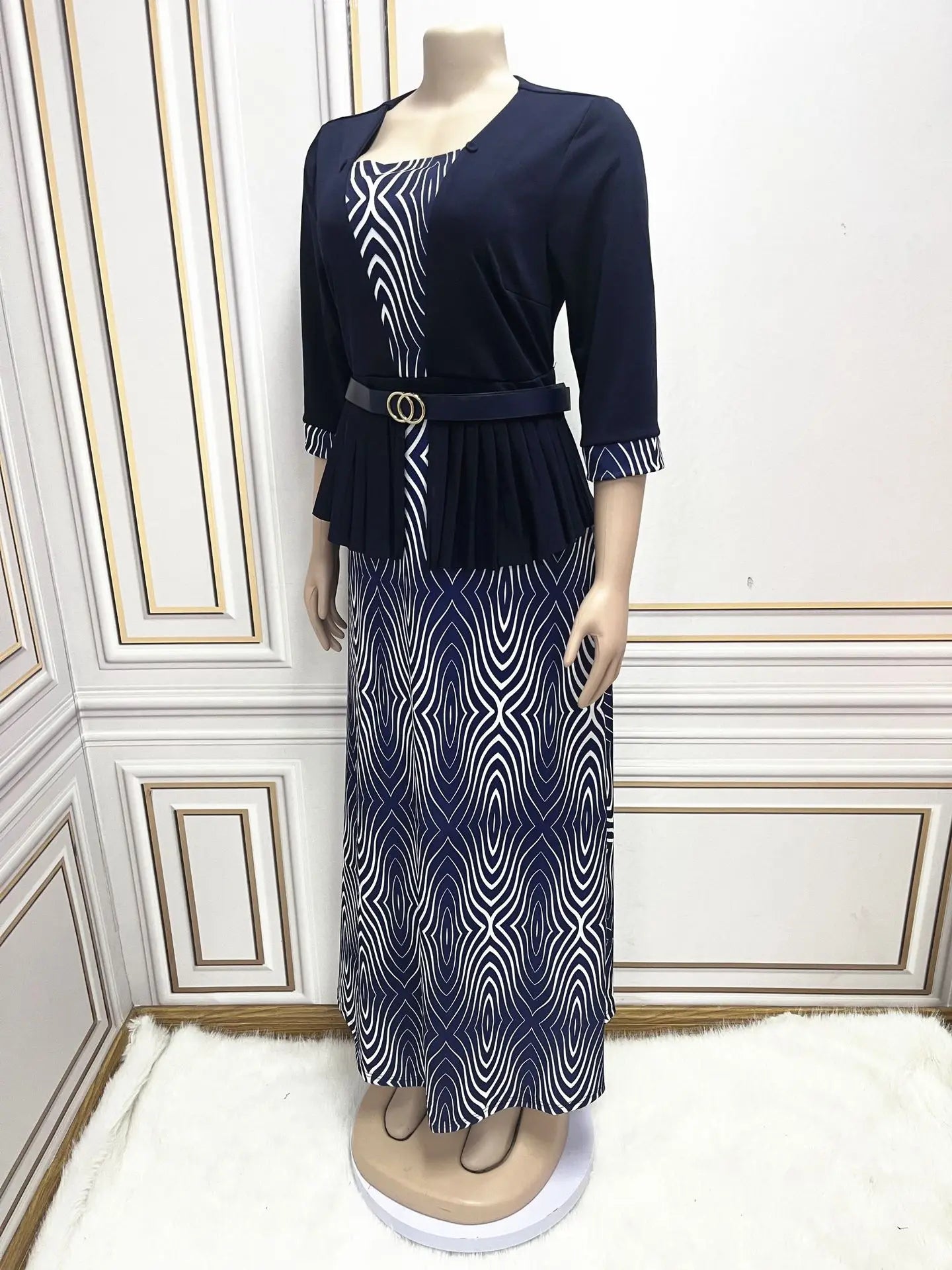 2023 New Classy Africa Design Women Dress 2 Pcs Suit Coat and Dress Office Suits Women Good Quality Printed Dress With Coat