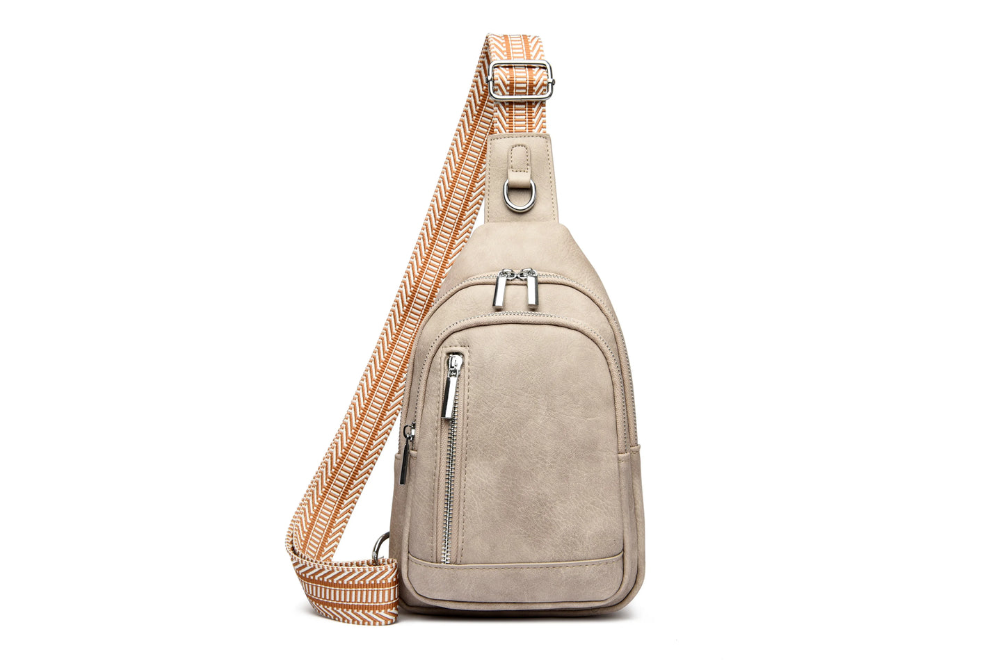 OEM Women's Vintage PU Leather Crossbody Fanny Pack Multifunctional Sling Chest Waist Bag for Travel Fashionable Lady National
