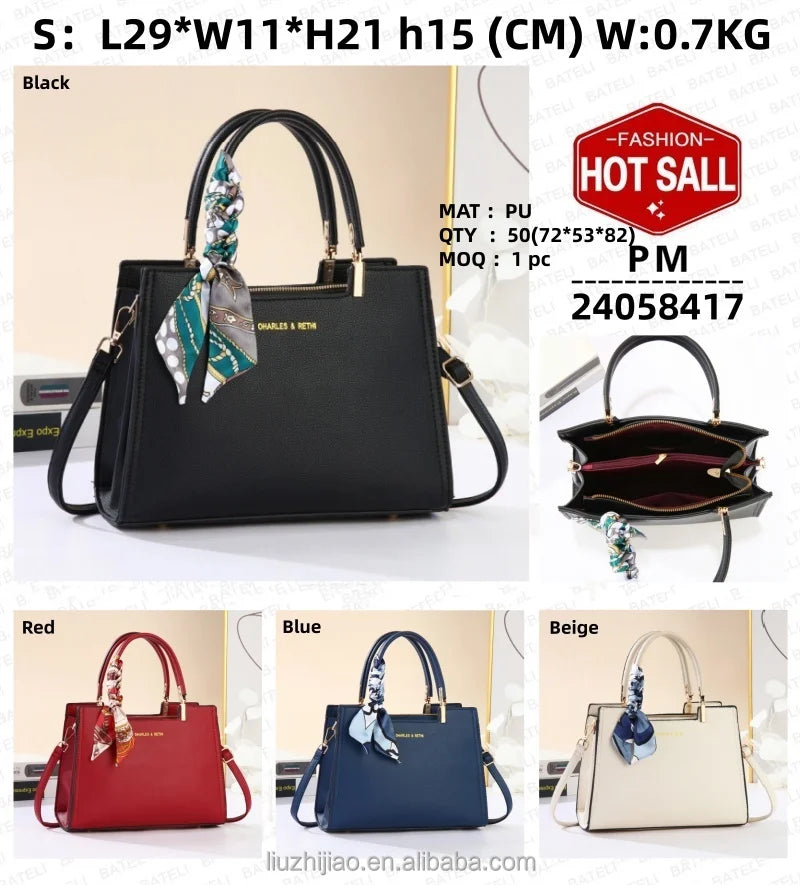 Women hand bag High Quality Fashion Luxury Designer Bag Women's PU Leather Handbag Shoulder Bags for Women Nylon Zipper Sealed Handbag