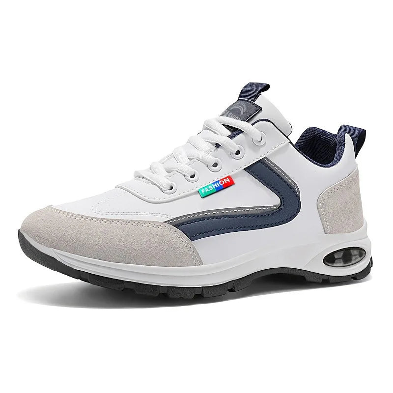 Cross-border Men's Sneakers Thick-Sole Large Size Casual Shoes Lightweight Comfortable Versatile Outdoor Sports Running Lace-Up