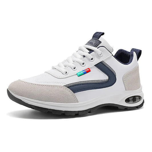 Cross-border Men's Sneakers Thick-Sole Large Size Casual Shoes Lightweight Comfortable Versatile Outdoor Sports Running Lace-Up