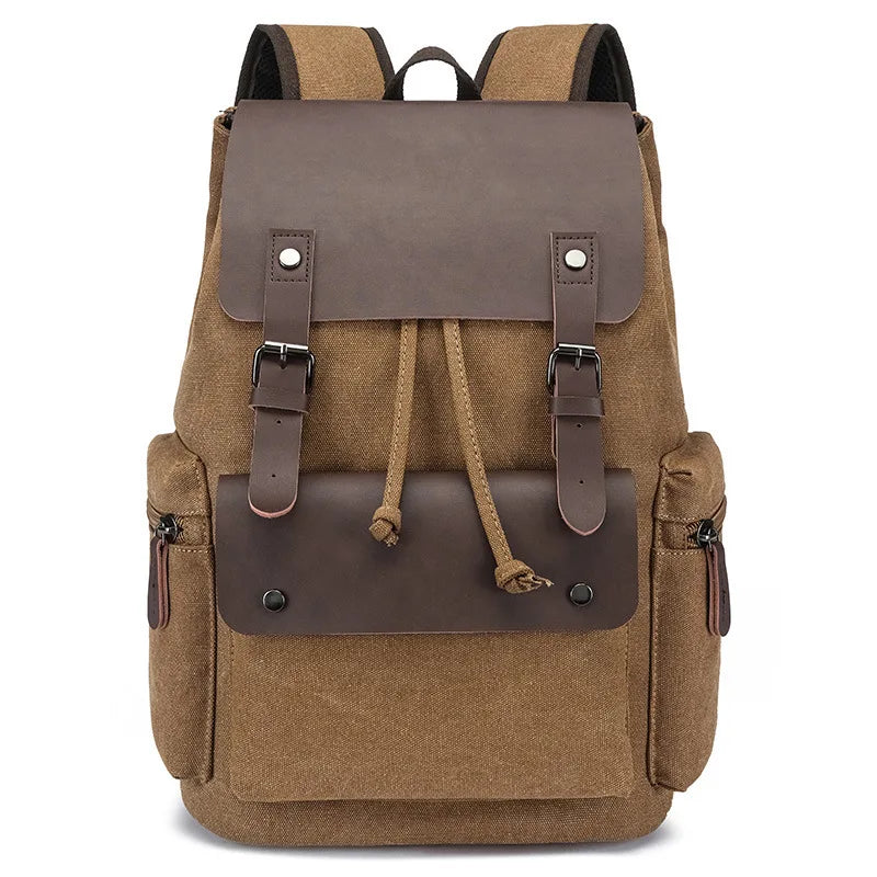 Custom Canvas Men's Weekender Travel Bag with String Closure Portable Computer Bag for Men Women Student School Use Durable