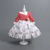 Girls Long Sleeve Flower Dress Kids Lace Dresses for Girls Children Autumn Winter Princess Party Costume Kids Casual Style Cloth