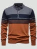 2026 New Arrival Men's Quarter Zip up Sweaters Slim Fit Lightweight Mock Neck Knitted Pullover Casual Polo Sweaters