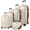 Black Valise De Voyage Luggage Travel Bags 5pcs Hard Shell Suitcase Luggage Set with Spinner Wheels for Business & Family Travel