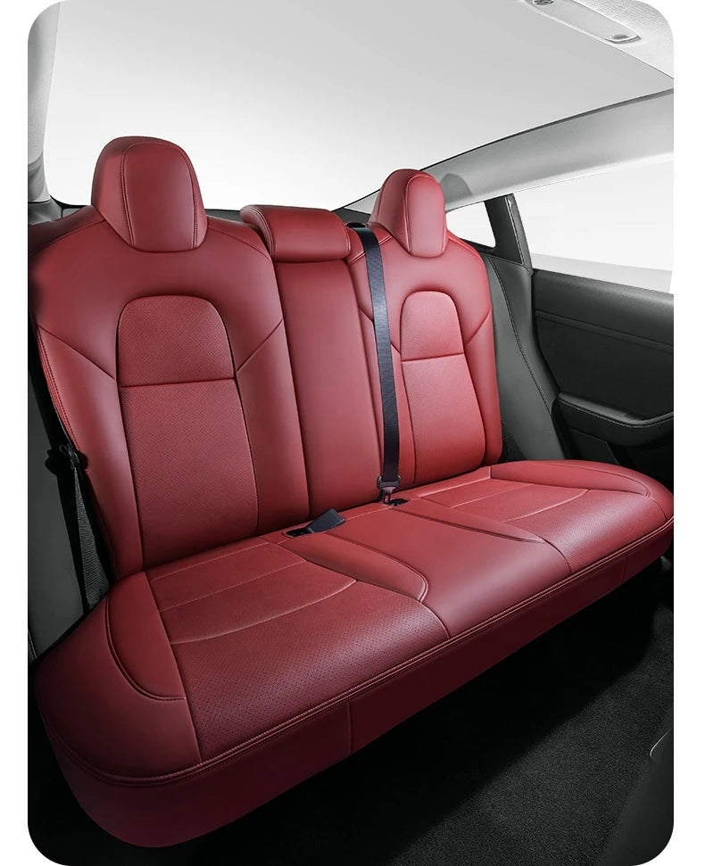 Car Seat cover Model 3/Y Nappa PU Leather All Weather Car Seat Protection Waterproof All Colors Car Seat Cover for Tesla Model 3/Y