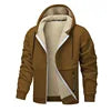 2025 Autumn Winter New Fleece Thick Warm Zipper Coat Hoodies Cardigan Hooded European Size Lamb Fleece Casual Hoodies Sweater
