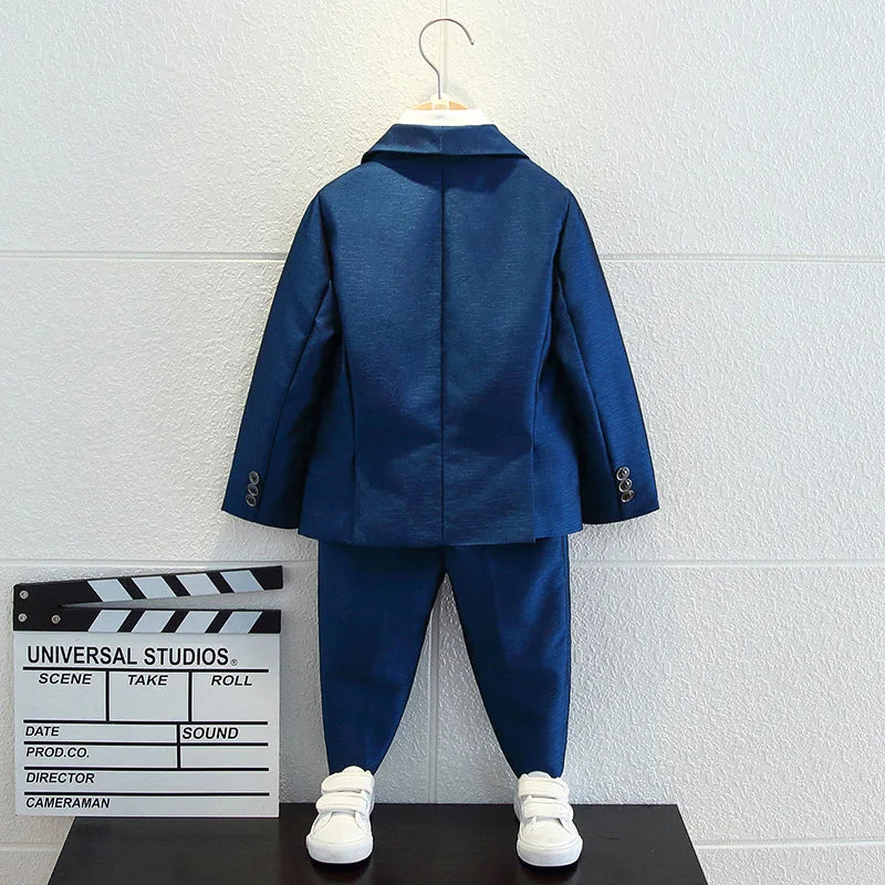 Fashion Formal Outfits From 2 To 10 Years Gentleman Attire Suit Kids Clothing Boy Children Clothes