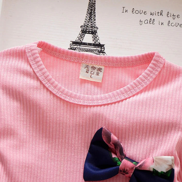 Flower Girl Dress Casual 1-9 Years Floral Baby Girls Dresses Cotton 4 Colors Wedding Party Children Clothes Birthday Clothing