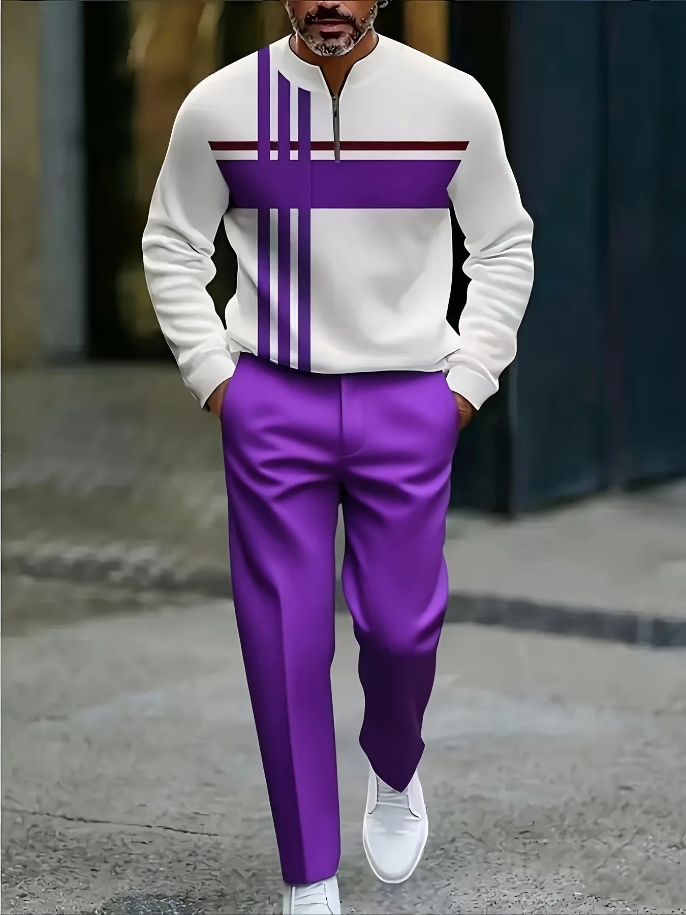 Luxury Men's Trendy Design Clothes Custom Fashionable Knitted Casual Versatile Sportswear Autumn and Winter Man Set Clothes