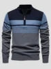 2026 New Arrival Men's Quarter Zip up Sweaters Slim Fit Lightweight Mock Neck Knitted Pullover Casual Polo Sweaters