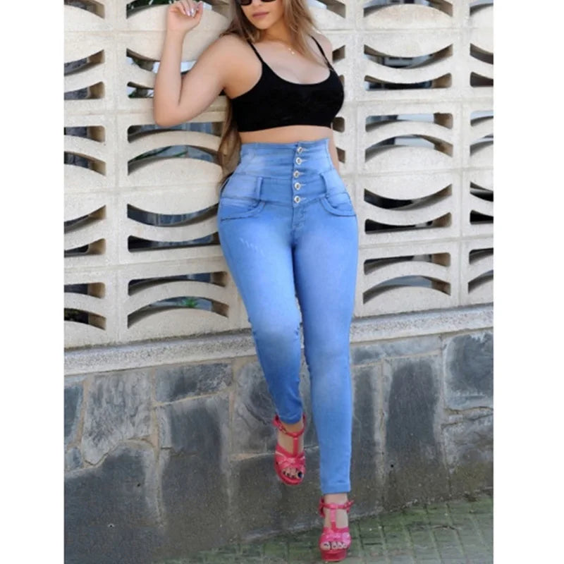 Women's Jeans High Waist Stretch Slim Fit Jeans Women
