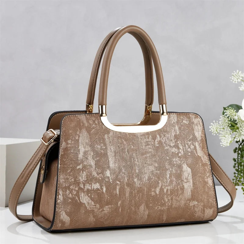 Women hand bag 2026 New Arrival Luxury PU Waterproof Durable Large Capacity Solid Color Fashion Tote Bag for Women Daily Use Bags for Women