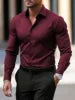 S-3XL Spring and Autumn Long Sleeved Shirt Business Suit Plus Size Long Sleeved Workwear Men's Work Shirt