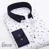 Men's Printed Long Sleeved Slim Fit Plaid Versatile Casual Fashion Floral Shirts