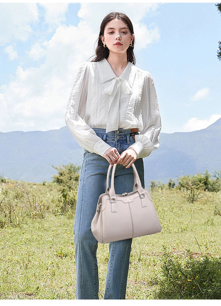 New High-End PU Fashion Women's Casual Tote Crossbody Bag with Zipper Closure Versatile Daily Use