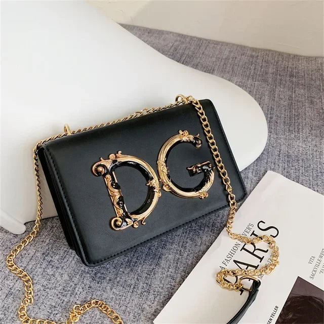 Women hand bag  Banquet Square Women's Fashionable Versatile Chain School Bags Girls Shoulder Crossbody Birth Ladies White Bag with Zip Closure