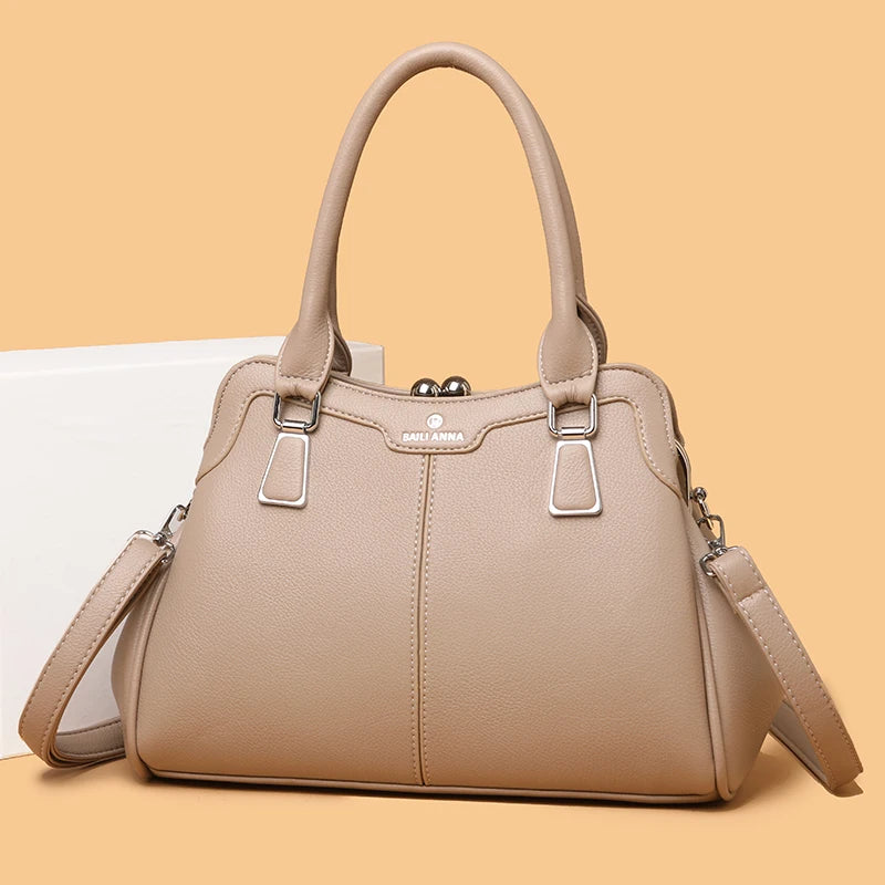 New High-End PU Fashion Women's Casual Tote Crossbody Bag with Zipper Closure Versatile Daily Use