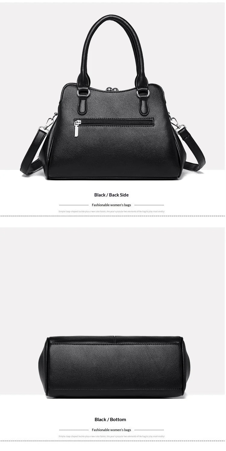 New High-End PU Fashion Women's Casual Tote Crossbody Bag with Zipper Closure Versatile Daily Use