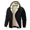 2025 Autumn Winter New Fleece Thick Warm Zipper Coat Hoodies Cardigan Hooded European Size Lamb Fleece Casual Hoodies Sweater