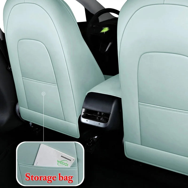 Seat caver 2024 Luxury Car Seat Cover for Tesla Model 3 Car Leather Seats Cover Customized Car Accessories Front Rear Seat Cover