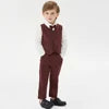 Kids Outdoor Fashion Clothes Sets Autumn Winter Long Shirt with Pants Luxury Children Boys Gentleman Clothes Sets
