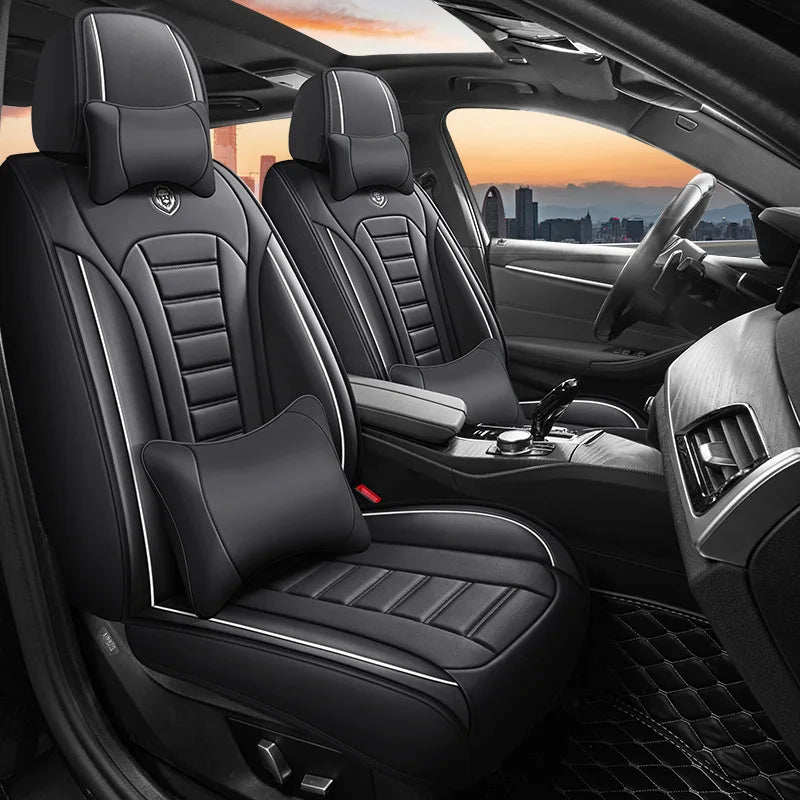 car seat cover New Nappa Leather Cushion Car Seat Cover for Five Seats, Winter Seat Cover, Leather Seat Cover