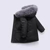 New Children Winter Down Jacket Boy Clothes Thick Warm Hooded Coat Kids Parka Real Fur Teen Clothing Outerwear Snowsuit 2-12 Yrs