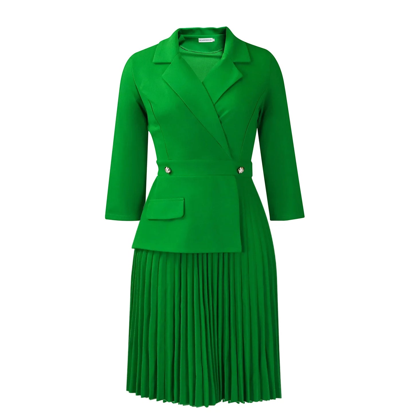 Wholesale Clothes Women Plus Size Lady Office Wear for Women Formal Business Dress Button Decoration Career Official Dressing