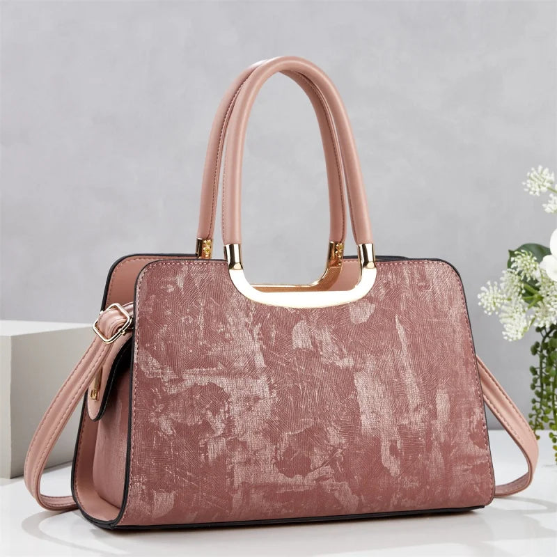 Women hand bag 2026 New Arrival Luxury PU Waterproof Durable Large Capacity Solid Color Fashion Tote Bag for Women Daily Use Bags for Women