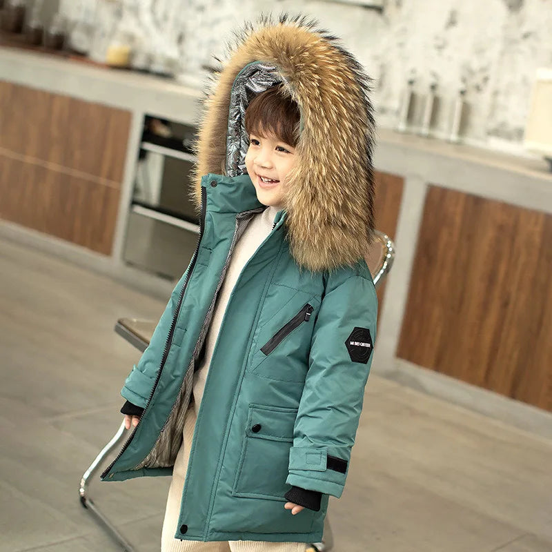 Children's Clothing Cotton Jacket Winter New Down Cotton Sports Jacket Pie Overcomes Super Thick Outerwear Boys Cotton Jacket