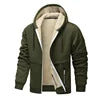 2025 Autumn Winter New Fleece Thick Warm Zipper Coat Hoodies Cardigan Hooded European Size Lamb Fleece Casual Hoodies Sweater