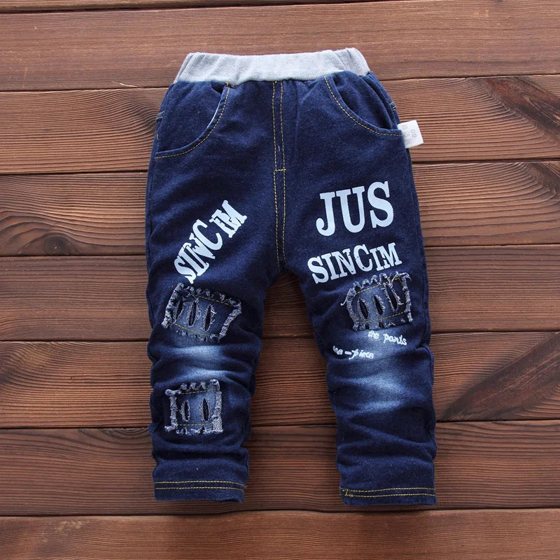 Wholesale Cowboy Baby Boy Clothes Fashionable Baby Boy Clothes Set Casual Boys Jeans Denim Suits 3 Pcs Sets