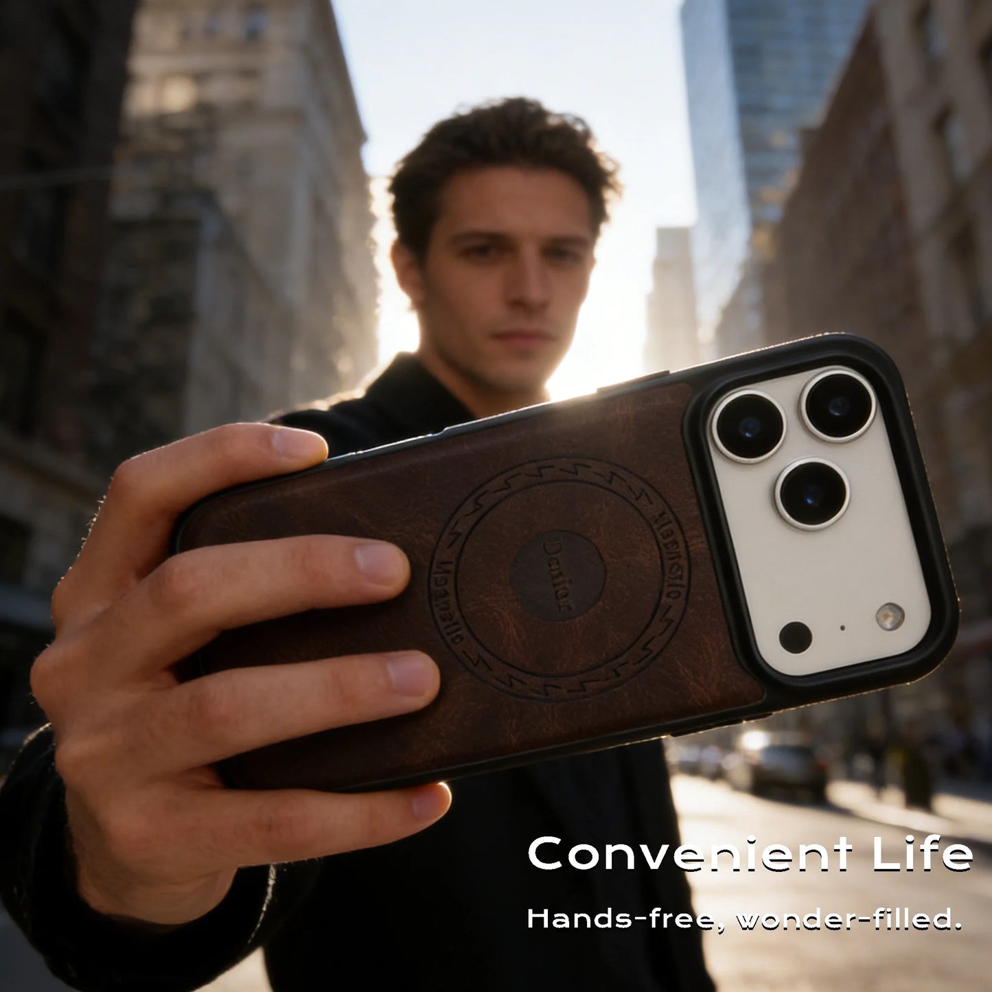 DENIOR Luxury Wholesale Magnetic Phone case Phone Case for iPhone 17/16/15/14/13/12 Pro Max Waterproof PU Leather