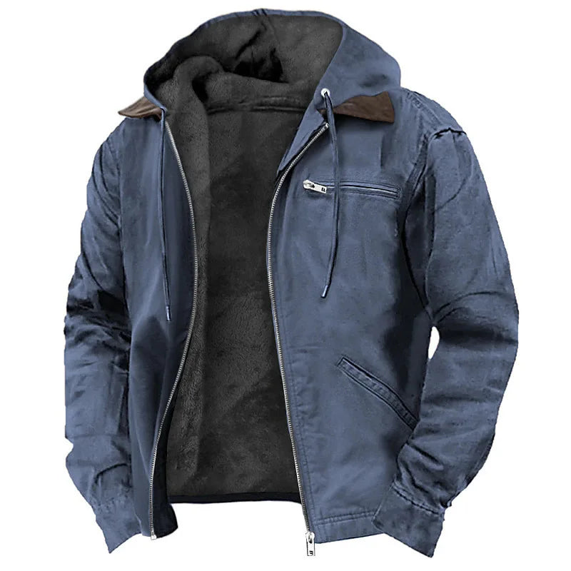 Best-selling High-quality Men's Insulated Thick Jacket for Autumn and Winter. Men's Windproof, Waterproof and Warm Zipper Jacket