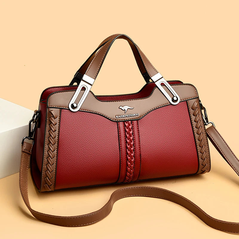 2026 New HK Brand Bags Women Color Multi Layer Shoulder Square Handbags Ladies Crossbody Tote Sling Bag Top High Quality Leather