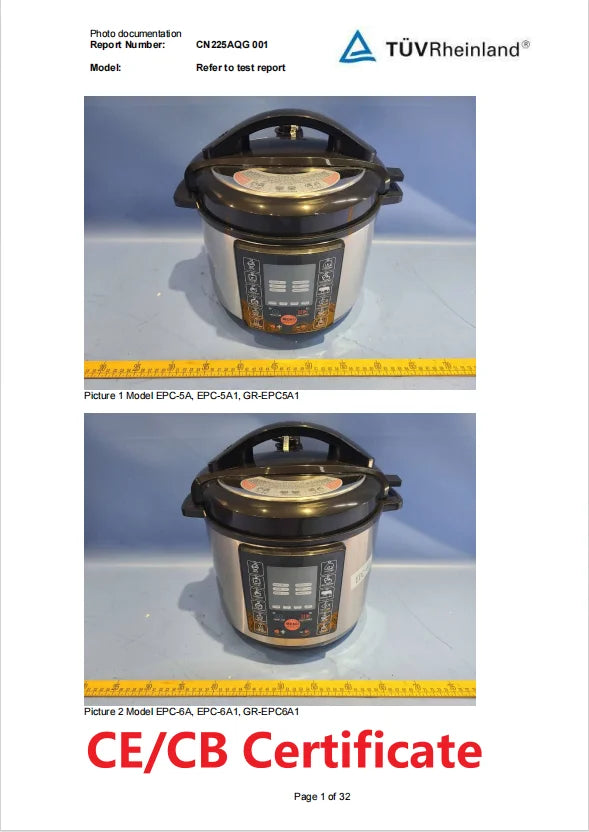 6L Electric Pressure Cooker - 22-in-1 Functions, 110-120V/60Hz, Customizable Panel, 24H Delay Timer, Dual Non-Stick Aluminum Pot