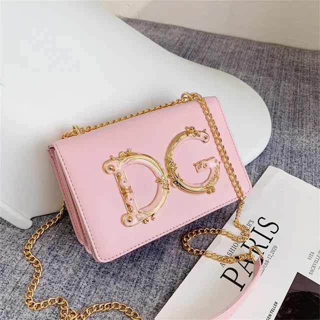 Women hand bag  Banquet Square Women's Fashionable Versatile Chain School Bags Girls Shoulder Crossbody Birth Ladies White Bag with Zip Closure