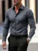 S-3XL Spring and Autumn Long Sleeved Shirt Business Suit Plus Size Long Sleeved Workwear Men's Work Shirt