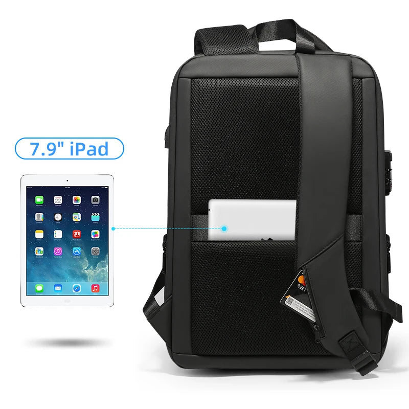 2022 NEW Business Anti-theft TSA Lock Men Backpack USB Charging Waterproof 15.6 Inch Laptop Bag Men Travel Bag
