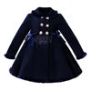 Wholesale Pettigirl New Children's Kids Winter Fur Jacket Clothes Child Girls Red Coat with Lace Size  From 2 to 12Y Outfit 2024
